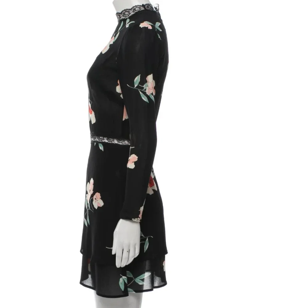 Reformation - Cocktail Dress, Size 0, floral pattern with lace - Picture 3 of 9